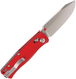 Flytanium BEEF Crossbar Lock Fire Red G10 Folding D2 Steel Pocket Knife 1386FRS