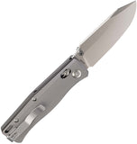 Flytanium BEEF Crossbar Lock Stealth Gray G10 Folding D2 Steel Pocket Knife 1386GSS