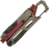 Gerber Stakeout Spark Coyote Brown & Red Aluminum Camping Multi-Tool 1070225