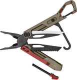 Gerber Stakeout Spark Coyote Brown & Red Aluminum Camping Multi-Tool 1070225