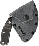 Gerber Downwind Ulu Black & Gray G10 7Cr17MoV Fixed Blade Knife w/ Sheath 3936