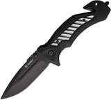Ganzo Knives Linerlock Black & Gray Aluminum Folding 440 Stainless Pocket Knife 628GY