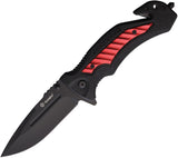 Ganzo Knives Linerlock Black & Red Aluminum Folding 440 Stainless Pocket Knife 628RD