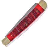 German Bull Trapper Red Pick Jigged Bone Folding Stainless Pocket Knife 010RPB