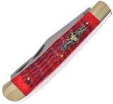 German Bull Trapper Red Pick Jigged Bone Folding Stainless Pocket Knife 010RPB