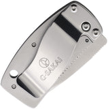 G.Sakai Mt. Fuji Money Clip Framelock Stainless Folding VG-10 Tanto Pocket Knife 11603