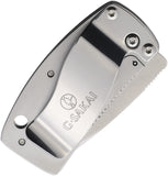 G.Sakai Blue Wave Money Clip Framelock Stainless Folding VG-10 Tanto Pocket Knife 11604T