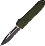 Guardian Tactical Automatic Recon 040 Knife OTF OD Green Aluminum Elmax Serrated Blade 118212