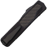 Guardian Tactical Automatic Scout Knife OTF Blackout Aluminum & Carbon Fiber Serrated Elmax Blade 142112