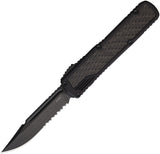Guardian Tactical Automatic Scout Knife OTF Blackout Aluminum & Carbon Fiber Serrated Elmax Blade 142112