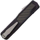 Guardian Tactical Automatic Scout Knife OTF Black Aluminum & Carbon Fiber Two-Tone Elmax Blade 142211