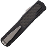 Guardian Tactical Automatic Scout Knife OTF Black Aluminum & Carbon Fiber Serrated Elmax Blade 142212