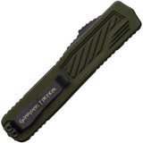Guardian Tactical Automatic Scout Knife OTF OD Green Aluminum Elmax Serrated Blade 148212