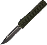 Guardian Tactical Automatic Scout Knife OTF OD Green Aluminum Elmax Serrated Blade 148212