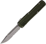 Guardian Tactical Automatic Scout Knife OTF OD Green Aluminum Elmax Serrated Blade 148512