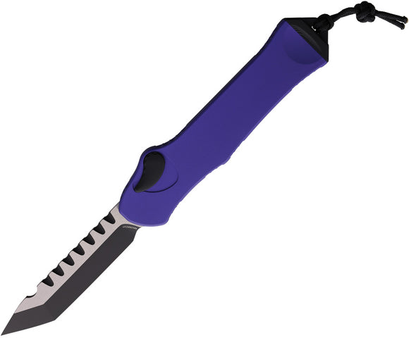 Heretic Knives Automatic Hydra Knife OTF Purple Aluminum MagnaCut Tanto Blade 00610APU
