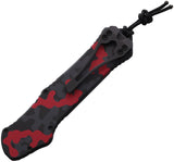 Heretic Knives Automatic Hydra Knife OTF Red Camo Aluminum MagnaCut Tanto Blade 00610ARCAMO