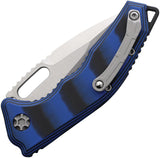 Heretic Knives Automatic Medusa Knife Button Lock Black & Blue G10 MagnaCut Blade 0112AG10BLU