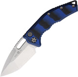 Heretic Knives Automatic Medusa Knife Button Lock Black & Blue G10 MagnaCut Blade 0112AG10BLU