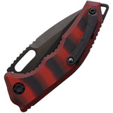 Heretic Knives Automatic Medusa Knife Button Lock Black & Red G10 MagnaCut Blade 0126AG10RD
