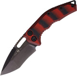 Heretic Knives Automatic Medusa Knife Button Lock Black & Red G10 MagnaCut Blade 0126AG10RD