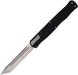 Heretic Knives Automatic Cleric II Knife OTF Black Aluminum & Traction MagnaCut Tanto Blade 0192A