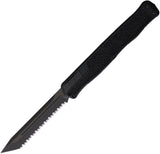 Heretic Knives Automatic Cleric II Knife OTF Blackout Aluminum & Traction MagnaCut Serrated Blade 0196CT