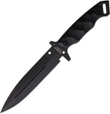 Halfbreed Blades Medium Infantry Black G10 D2 Steel Fixed Blade Knife MIK01PBLK