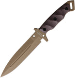 Halfbreed Blades Medium Infantry Flat Dark Earth G10 D2 Steel Fixed Blade Knife MIK01PDE