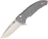Hogue X1 Micro Button Lock Matte Gray CPM-154 Drop Pt Folding Pocket Knife 24172