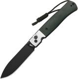 CJRB Glacier Button Lock Green Micarta & Steel Folding AR-RPM9 Pocket Knife 1961BMGN