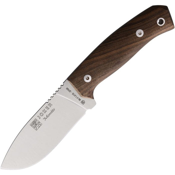 Joker Montes Outdoor Walnut 1.4116 Stainless Fixed Blade Knife w/ Sheath CN59