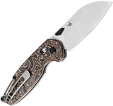 Kansept Knives Model 6 Crossbar Lock Copper Foil Carbon Fiber Folding S35VN Pocket Knife 1022V2