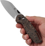 Kansept Knives Model 6 Crossbar Lock Copper Foil Carbon Fiber Folding S35VN Pocket Knife 1022V2