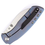 Kansept Knives Convict Framelock Blue Titanium Folding S35VN Pocket Knife 1023A3
