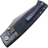 Kansept Knives Pocket Knife Shikari Framelock CF Folding Damascus Blade 1027A7