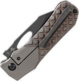 Kansept Knives Loki Framelock Bronze Frag Titanium Folding S35VN Knife 1058B4