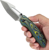 Kansept Knives Link Framelock Gecko Carbon Fiber & Titanium Folding 20CV Knife 1068A2