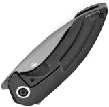 Kansept Knives ODD 21 Framelock Black Titanium Folding 20CV Pocket Knife 1077A6