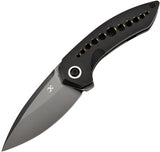 Kansept Knives ODD 21 Framelock Black Titanium Folding 20CV Pocket Knife 1077A6
