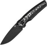 Kansept Knives Raven Framelock Titanium & White Carbon Fiber Folding 20CV Knife 2109A1