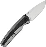Kansept Knives Raven Framelock Titanium & Shred Carbon Fiber Folding 20CV Knife 2109A2