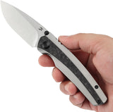 Kansept Knives Raven Framelock Titanium & Shred Carbon Fiber Folding 20CV Knife 2109A2
