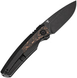 Kansept Knives Raven Framelock Titanium & Copper Foil Carbon Fiber Folding 20CV Knife 2109A3
