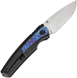 Kansept Knives Raven Framelock Titanium & Timascus Folding 20CV Knife 2109A5
