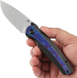 Kansept Knives Raven Framelock Titanium & Timascus Folding 20CV Knife 2109A5