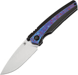 Kansept Knives Raven Framelock Titanium & Timascus Folding 20CV Knife 2109A5