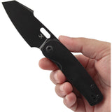 Kansept Knives Orlok Linerlock Black Titanium Folding S35VN Pocket Knife 2111A1
