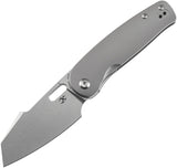 Kansept Knives Orlok Linerlock Gray Titanium Folding S35VN Pocket Knife 2111A2