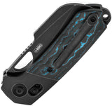 Kansept Knives Nahual Crossbar Lock Titanium & Arctic Carbon Fiber Folding MagnaCut Knife 2125V4